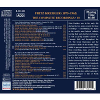 Fritz Kreisler - The Complete Recordings Vol.10 - Diverse - Naxos  - (CD / Titel: A-G)