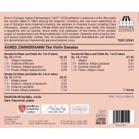 Violinsonaten Nr.1-3 - Agnes Zimmermann (1847-1925) - Toccata  - (CD / Titel: H-Z)