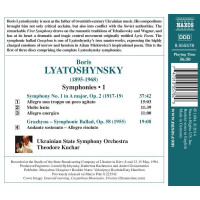 Boris Lyatoshinsky (1895-1968): Symphonie Nr.1 - Naxos  -...