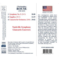 Christopher Rouse (1949-2019): Symphonie Nr.5 - Naxos  -...