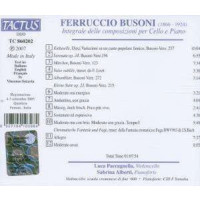 Kleine Suite für Cello & Klavier op.23: Ferruccio Busoni (1866-1924) - Tactus  - (CD / Titel: H-Z)