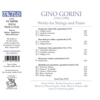 Klavierquintett: Gino Gorini (1914-1990) - Tactus  - (CD...