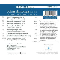 Johan Halvorsen (1864-1935): Orchesterwerke Vol.4 - Chandos  - (CD / Titel: H-Z)