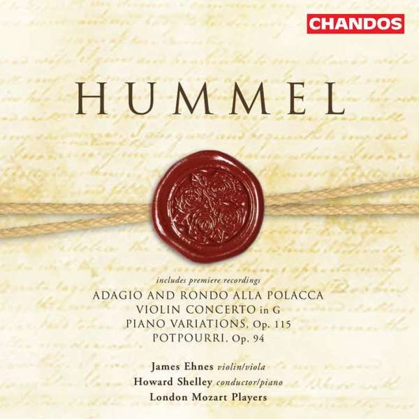 Johann Nepomuk Hummel (1778-1837): Violinkonzert G-Dur - Chandos  - (CD / Titel: H-Z)