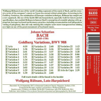 Johann Sebastian Bach (1685-1750): Goldberg-Variationen BWV 988 für Lauten-Cembalo - Naxos  - (CD / G)