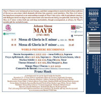 Johann Simon (Giovanni Simone) Mayr (1763-1845): Messa di Gloria e-moll - Naxos  - (CD / Titel: H-Z)