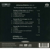 Johannes Brahms (1833-1897): Die 5 Sonaten für Violine & Klavier Vol.2 - BIS  - (Classic / SACD)