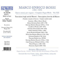 Marco Enrico Bossi (1861-1925): Orgelwerke Vol.12 - Tactus  - (CD / Titel: H-Z)