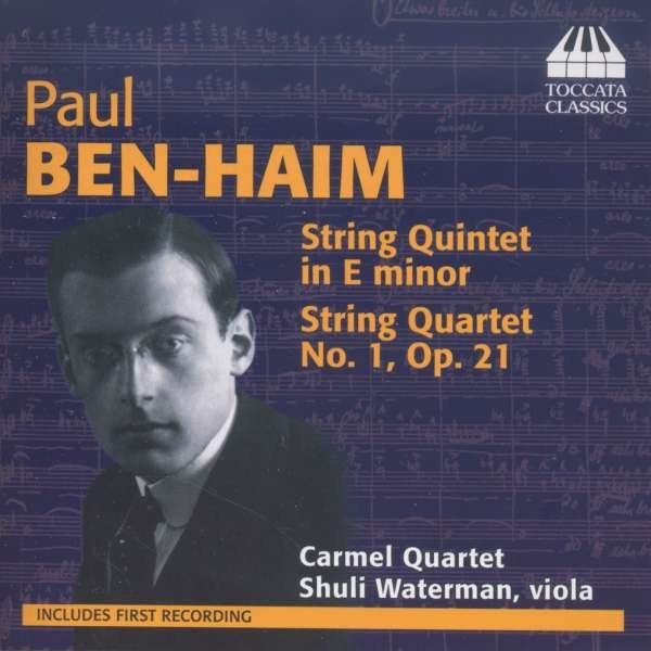 Streichquartett Nr.1 (op.21): Paul Ben-Haim (1897-1984) - Toccata  - (CD / Titel: H-Z)