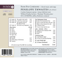 Lieder & Chormusik "From Five Continents" -...