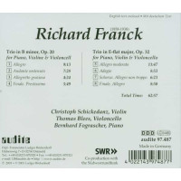 Richard Franck (1858-1938): Klaviertrios opp.20 & 32 - Audite  - (CD / Titel: H-Z)