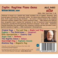 Scott Joplin (1868-1917): Ragtime Piano Gems - Alto  -...