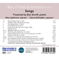 Thomas de Hartmann (1885-1956): Lieder "Songs"...