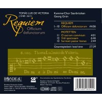 Tomas Louis de Victoria (1548-1611): Requiem "Officium defunctorum" (1605) - Rondeau  - (CD / Titel: H-Z)