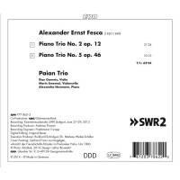 Alexander Fesca (1820-1849): Klaviertrios Nr.2 & 5 -...