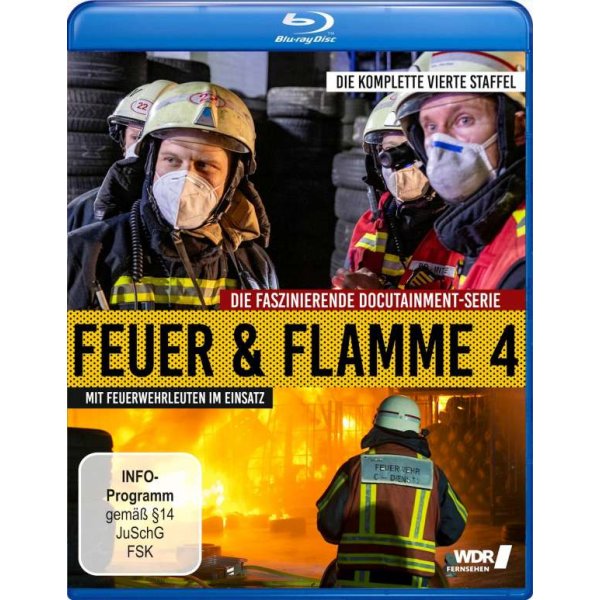 Feuer & Flamme - Mit Feuerwehrmännern im Einsatz Staffel 4 (Blu-ray) - WDR mediagroup  - (Blu-ray Video / TV-Serie)