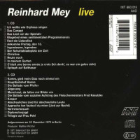 Reinhard Mey: Live (12.12.1970 in Berlin) - Intercord  -...