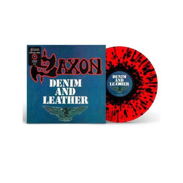 Saxon: Denim And Leather (40th Anniversary) (Limited Edition) (Red W/ Black Splatter Vinyl) - BMG Rights  - (LP / D)