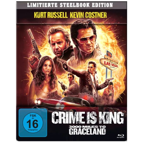 Crime is King - 3000 Miles to Graceland (BR) LE SB Limited Edition Steelbook, Min: 125/DD5.1/WS - ALIVE AG  - (Blu-ray Video / Action)