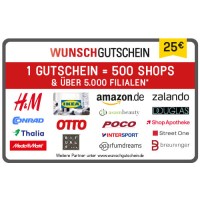 Wunschgutschein  POSA 25 Euro Verkauf erfolgt im Namen u....