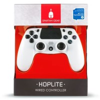 PS4 Controller Spartan Gear Hoplite wired white...