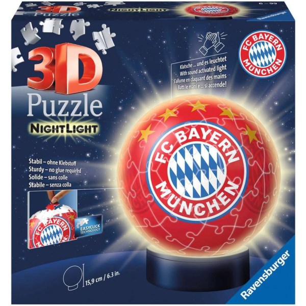 RAV 3D Puzzle-Ball Nachtlicht: FC B. M.  121779 - Ravensburger 121779 - (Spielwaren / Puzzle)