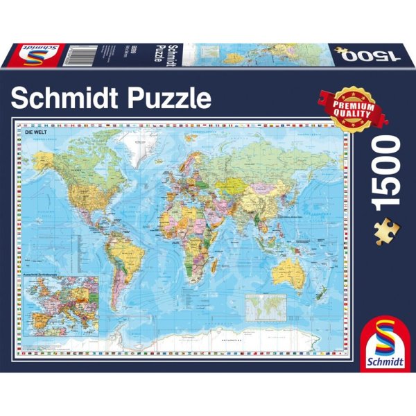 SSP Puzzle Die Welt                 1500  58289 - Schmidt Spiele 58289 - (Spielwaren / Puzzle)