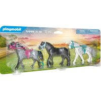 Playm. 3 Pferde:Friese,Knabstrupper&Anda  70999 - Playmobil 70999 - (Spielwaren / Playmobil / LEGO)