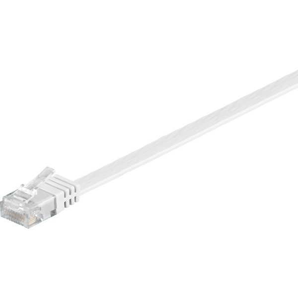 goobay Cat5e U/UTP flach       wh 20,00m - Goobay 93365 - (PC Zubehoer / Kabel / Adapter)