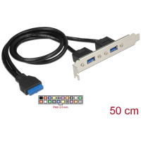 DeLOCK Slotblech 1x 19P>2x USB 3.0 - DeLOCK 84836 - (PC Zubehoer / Kabel / Adapter)