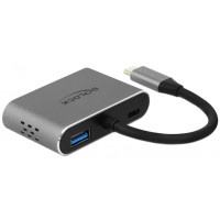 DeLOCK USB-C Adap.>HDMI/VGA m.USB 3.0+PD  64074 -...