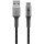 goobay Kabel USB-C/A 2.0 textil gy/sr 1m  49296 - Goobay 49296 - (PC Zubehoer / Kabel / Adapter)