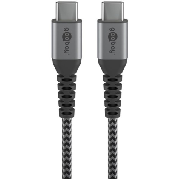 goobay Kabel USB-C/Cv2.0 tex. gy/sr 0,5m  49301 - Goobay 49301 - (PC Zubehoer / Kabel / Adapter)