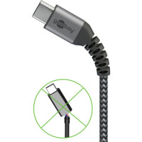 goobay Kabel USB-C/Cv2.0 tex. gy/sr 0,5m  49301 - Goobay 49301 - (PC Zubehoer / Kabel / Adapter)