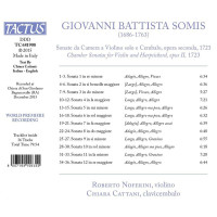 Giovanni Battista Somis (1686-1763): Sonate da Camera -...