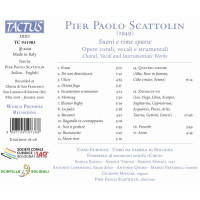 Pier Paolo Scattolin: Scattolin: Suoni e rime sparse -   - (CD / S)