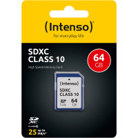 Intenso SD  64GB            Cl10 - Intenso 3411490 - (PC...