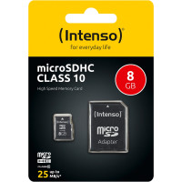 Intenso microSD   8GB            CL10 - Intenso 3413460 - (PC Zubehoer / Speicher)