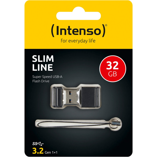 Intenso USB  32GB SLIM LINE       bk 3.0  Interface USB 3.2 Gen 1 - Intenso 3532480 - (PC Zubehoer / Speicher)