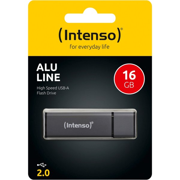 Intenso USB  16GB ALU LINE        bk 2.0 - Intenso 3521471 - (PC Zubehoer / Speicher)