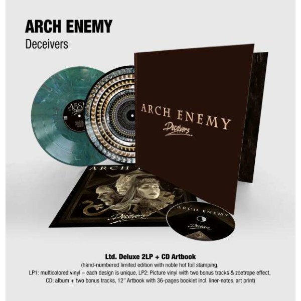 Arch Enemy - Deceivers (Limited Deluxe Multicolored Vinyl + Zoetrope Vinyl + CD Artbook incl. Art Print) -   - (LP / D)