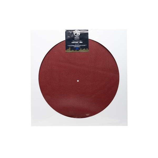 Various: - Schallplatten-Matte Slipmat (Leder rot) -   - (Vinyl / Zubehör)