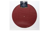 - Schallplatten-Matte Slipmat (Leder rot) -   - (Vinyl /...