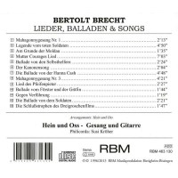 Hein & Oss - Bertolt Brecht - Lieder, Balladen & Songs -   - (CD / B)