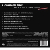 Philip Glass - Werke für Violine solo - "A Common Time" -   - (CD / W)