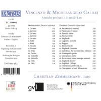 Vincenzo Galilei (1520-1591) - Lautenstücke -   - (CD / L)