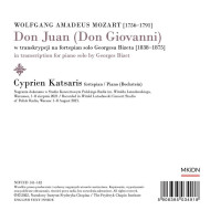 Wolfgang Amadeus Mozart (1756-1791) - Don Giovanni für Klavier (Transkription von Georges Bizet) -   - (CD / D)