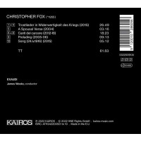 Christopher Fox - Chorwerke "Trostlieder" -   -...