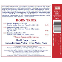 Lennox Berkeley (1903-1989) - Horn Trios -   - (CD / H)