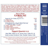 Henryk Mikolaj Gorecki (1933-2010) - Streichquartett Nr.3...